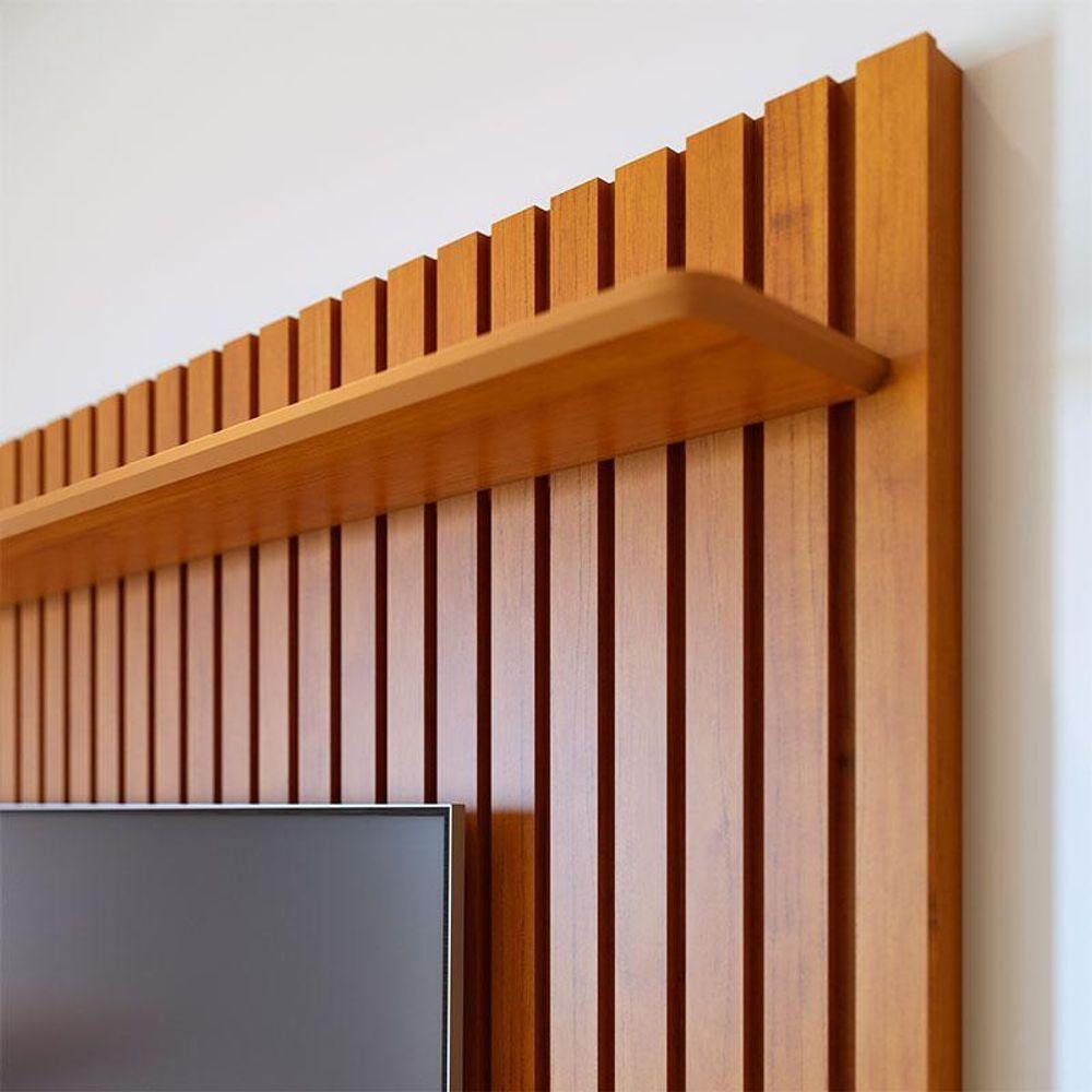 Miniatura Painel Para Tv Home Suspenso Ripado Ambiente Loft 1.8 Nature Gianduia - Imcal