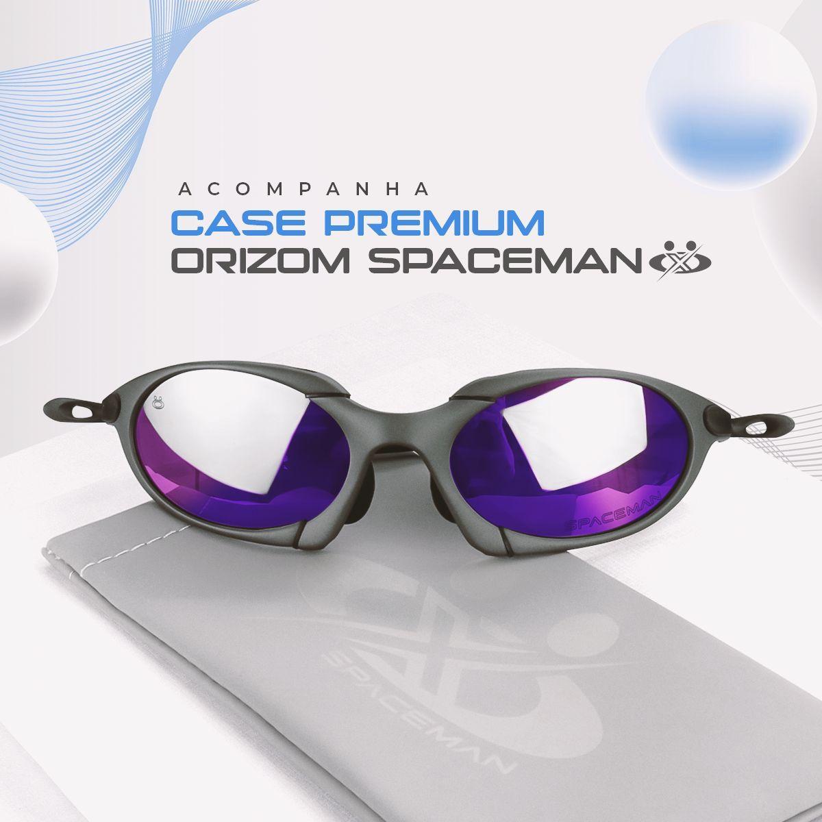Oculos Sol Masculino Proteção Uv Lupa Cinza Metal + Case