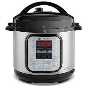 Miniatura Panela Elétrica de Pressão Britânia BPP02G com Revestimento Gold 5L – Preta/Inox 220V