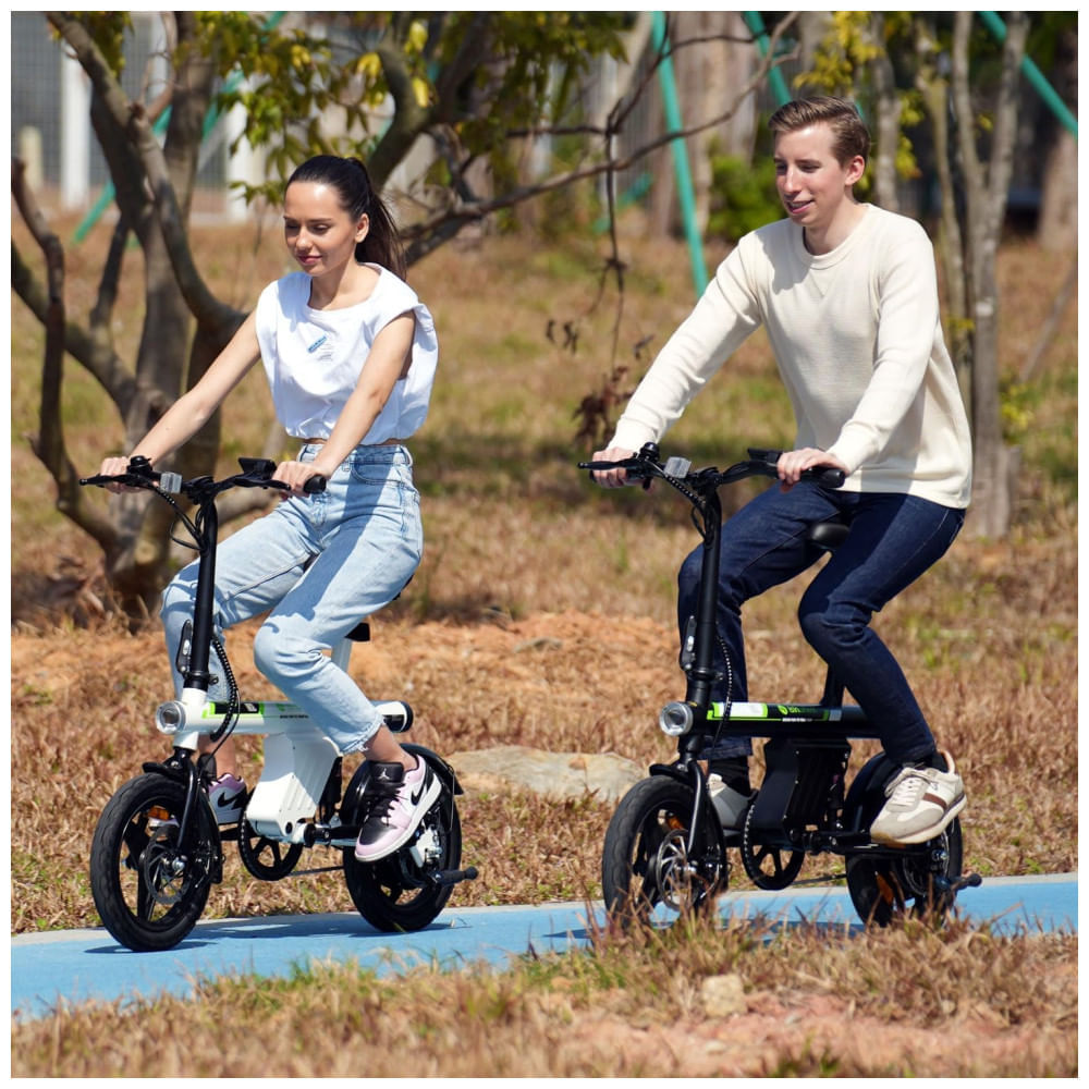 Miniatura Bicicleta Elétrica isinwheel para Adultos com Cesto, Motor de 500W, E-Bike Dobrável de 20 mph, Bicicletas Elétricas para Adultos de 14' e 16' com Subi