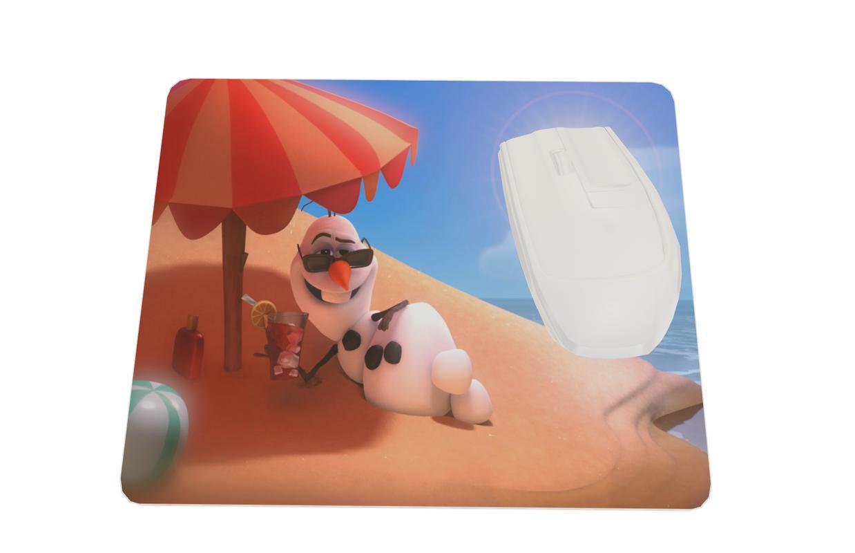 Miniatura Mouse Pad Olaf Na Praia