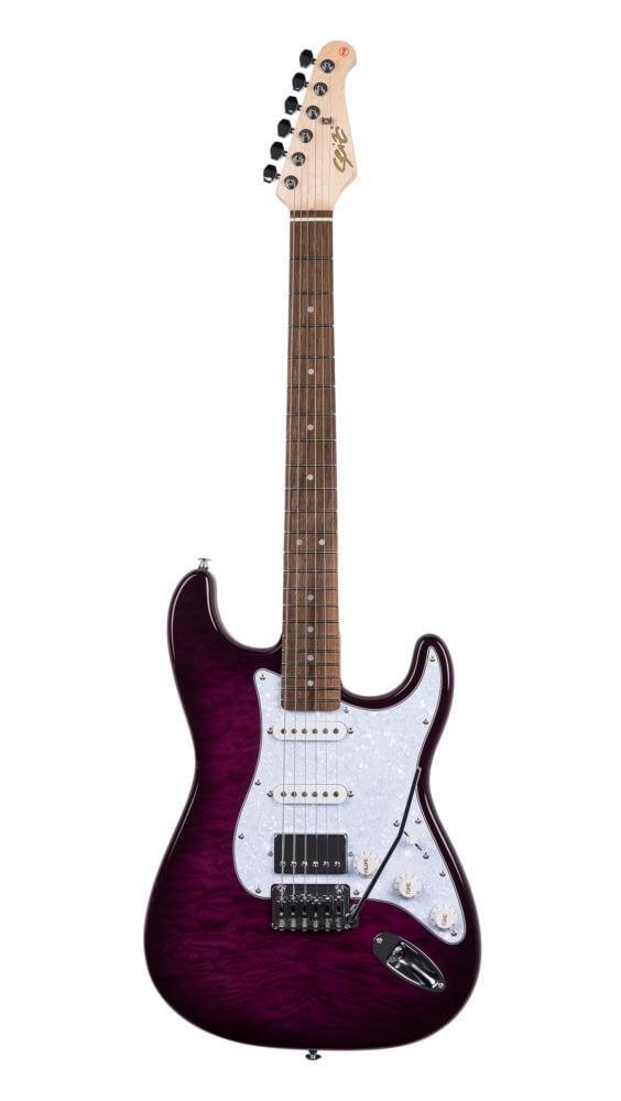 Miniatura Guitarra Seizi Vintage Budokan Plus Quilted Purple