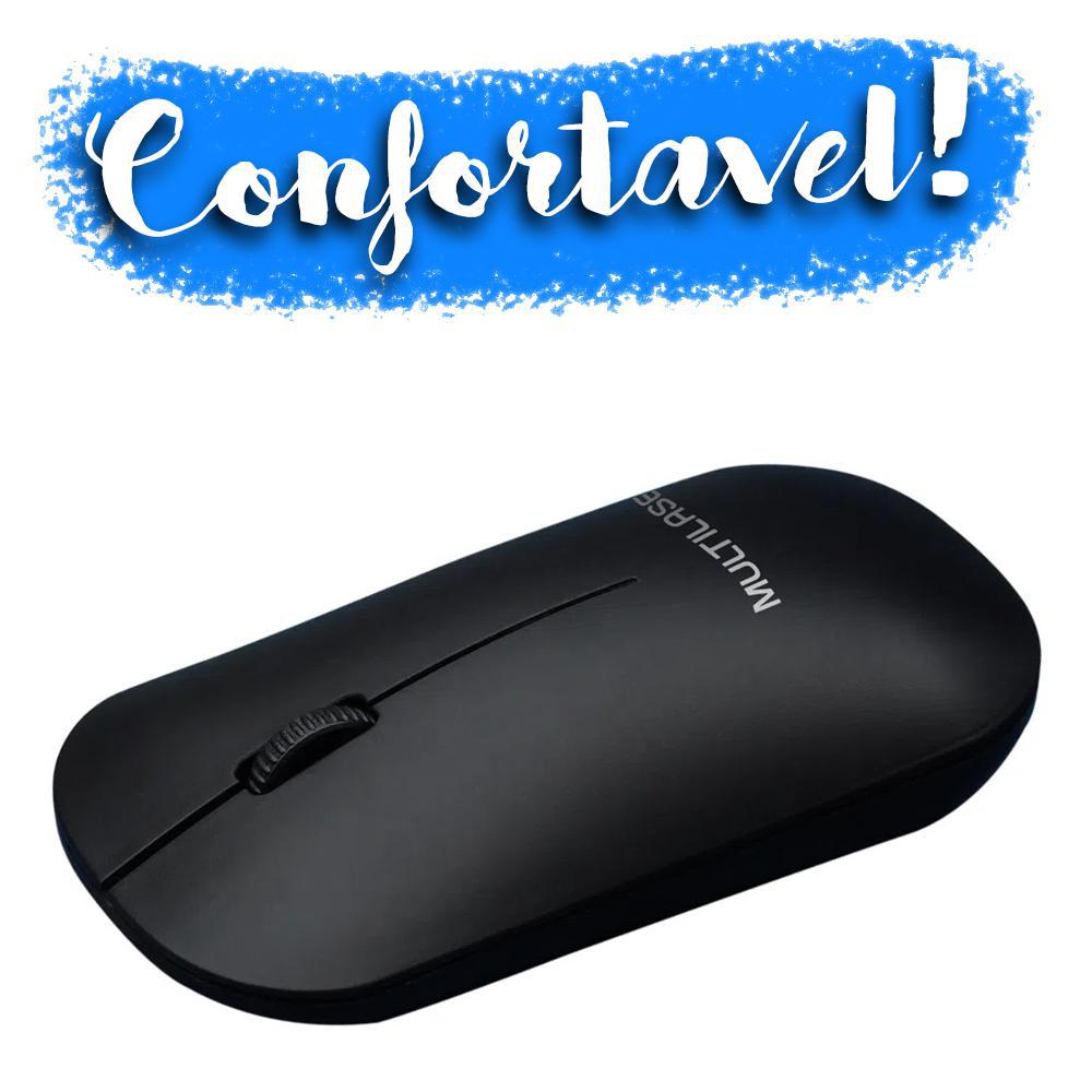 Miniatura Mouse Sem Fio 2.4Ghz 1200Dpi Usb Preto Multilaser Mo307 Bom Homologação: 42801903111