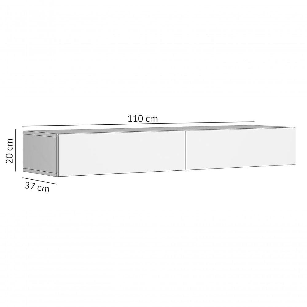 Miniatura Aparador Buffet Suspenso 110cm Em Mdf Sala Hall De Entrada Naturale