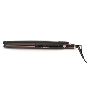 Miniatura Chapinha | Prancha Mondial P-27 com Chapas de Cerâmica 220°C com Emissão de Íons Black Rose - Bivolt