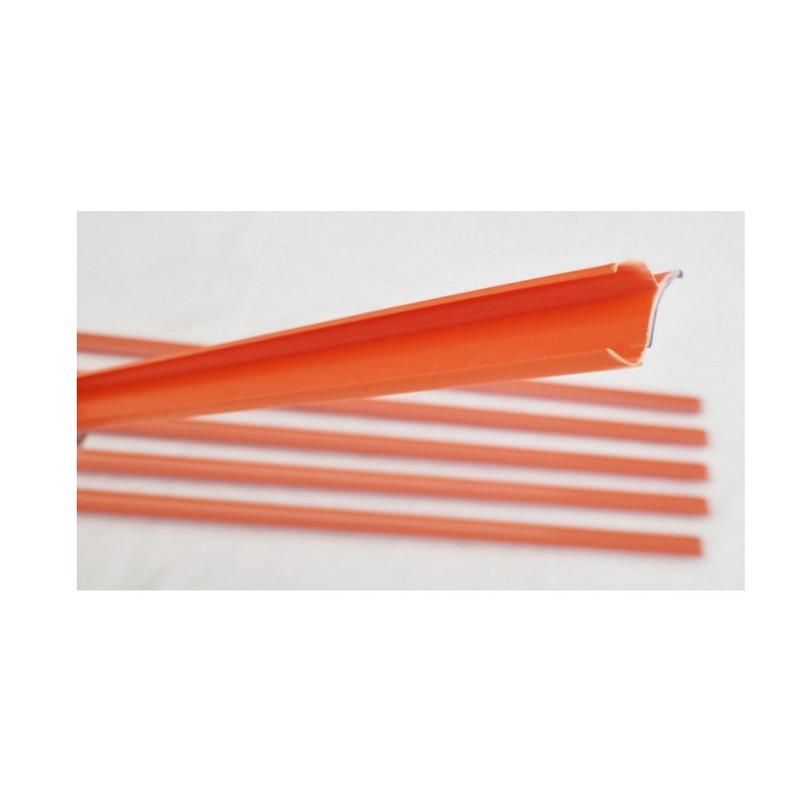 Miniatura Porta Etiqueta Bandeja Gondola Lx 92 Cm Laranja Kit50