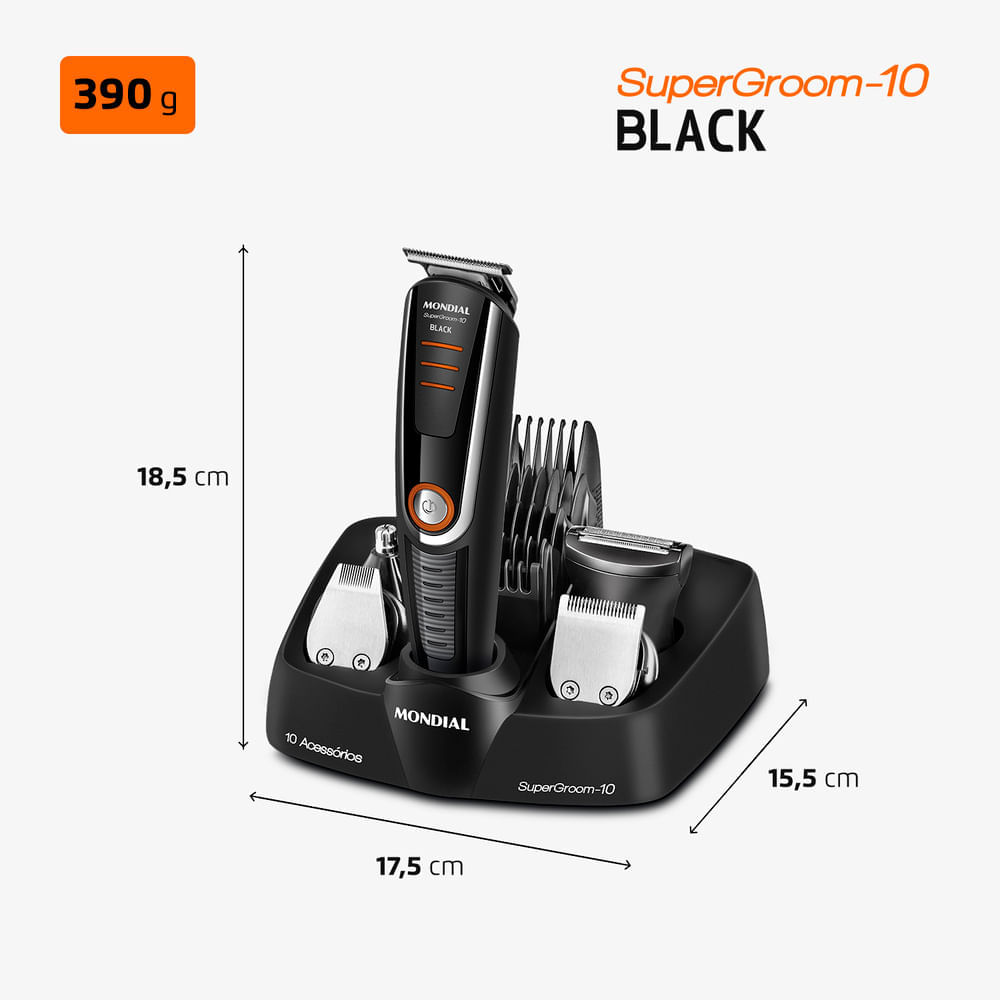Miniatura Aparador de Pelos SuperGroom Mondial BG-16 BODY GROOM BG-16 BIVOLT .