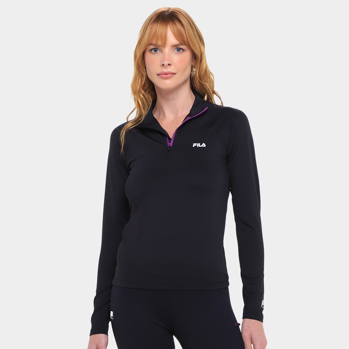 Miniatura Camiseta Manga Longa Fila Trail Feminina Preto - G