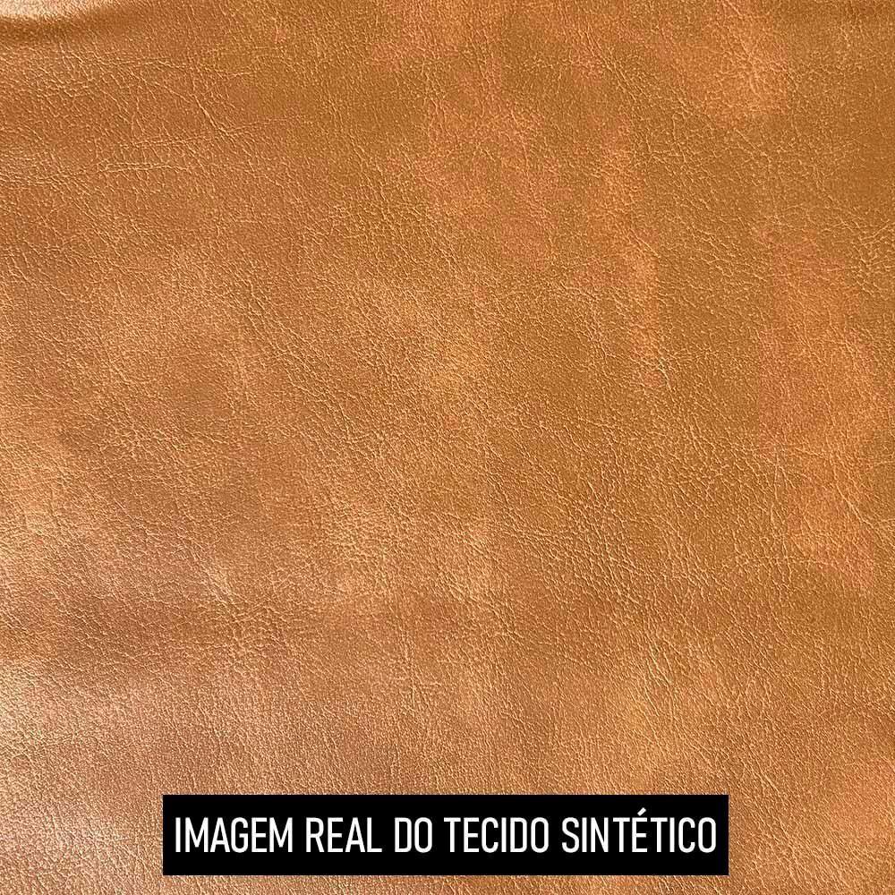 Poltrona Decorativa Redonda Giratória Com Almofadas Saphire M22 Sintético Caramelo - Mpozenato