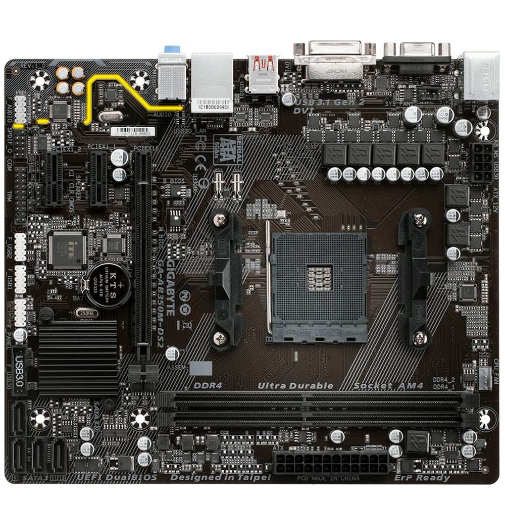 Miniatura Placa Mãe Am4 Gigabyte Ga-ab350m-ds2 Ddr4 S/v/r-a22