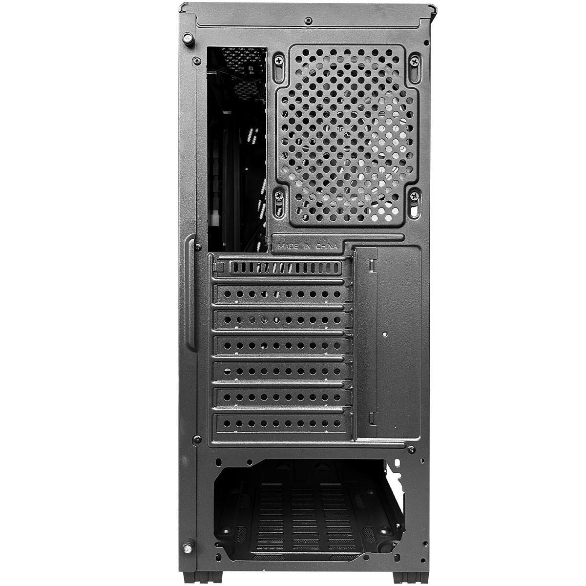 Miniatura Gabinete Gamer Brx Black Neon, Atx, Lateral Em Vidro