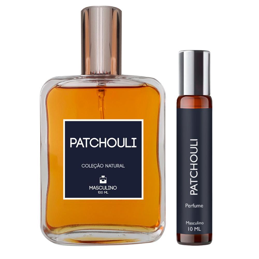 Miniatura Kit Perfume Patchouli 100Ml Masculino + Spray Portátil 10Ml
