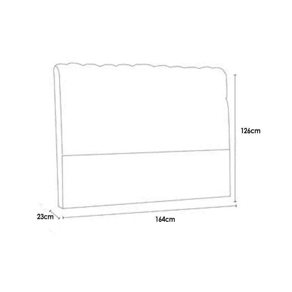Miniatura Painel De Cama Box Estofada Queen Dama Plus Courano Branco - Simbal