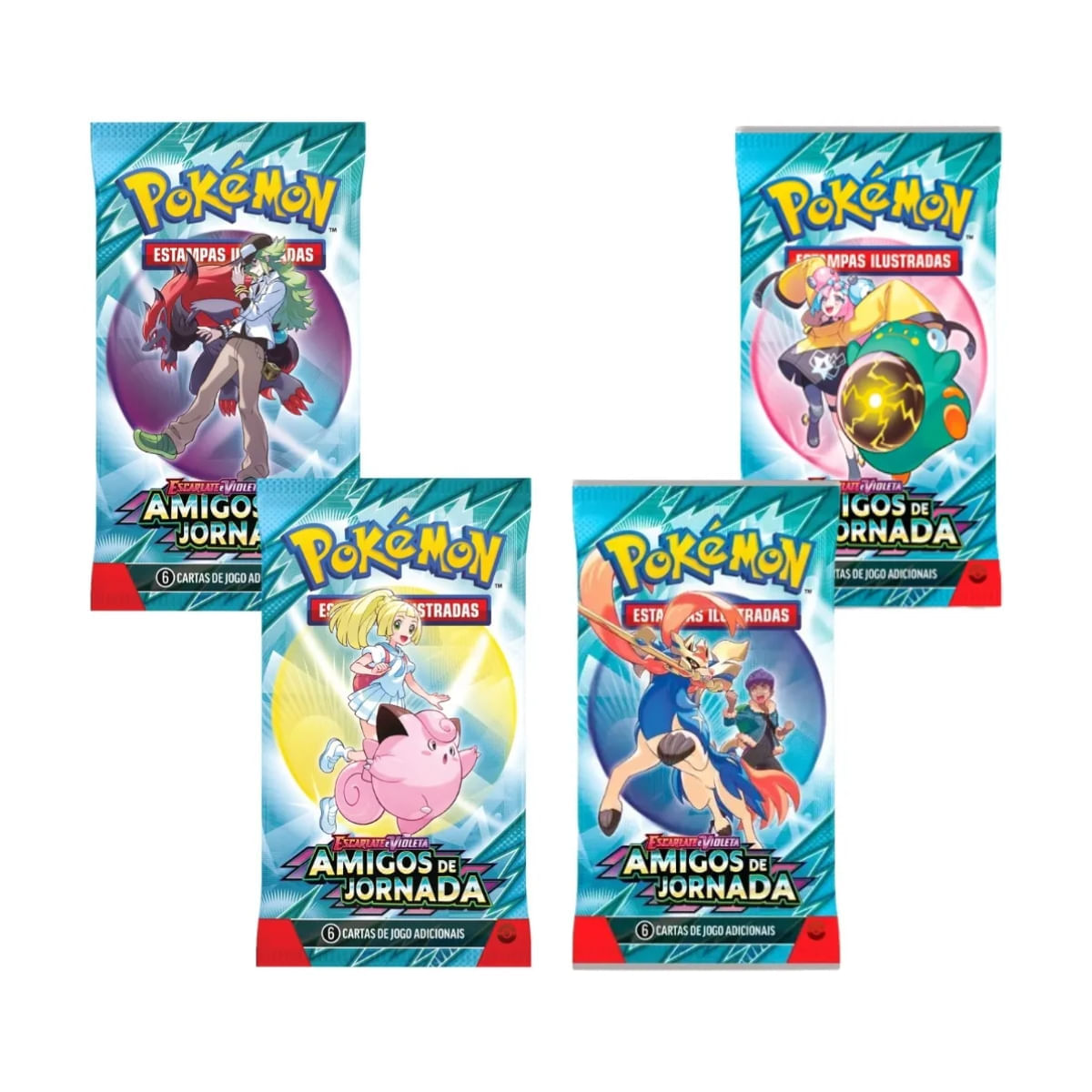 Miniatura Cartas Pokémon Blister Triplo Amigos de Jornada - Copag Scraggy