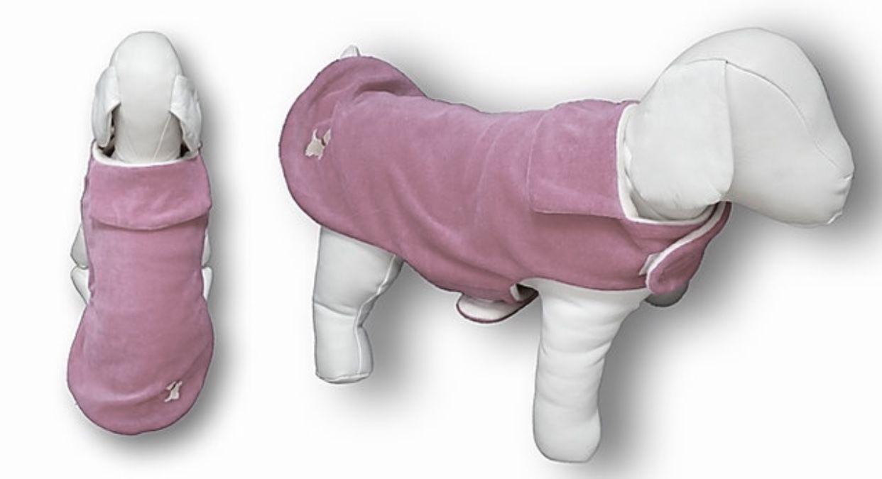 Miniatura Roupa De Pet Capa Plush Lisa Rosa Fabrica Pet Tamanho 00