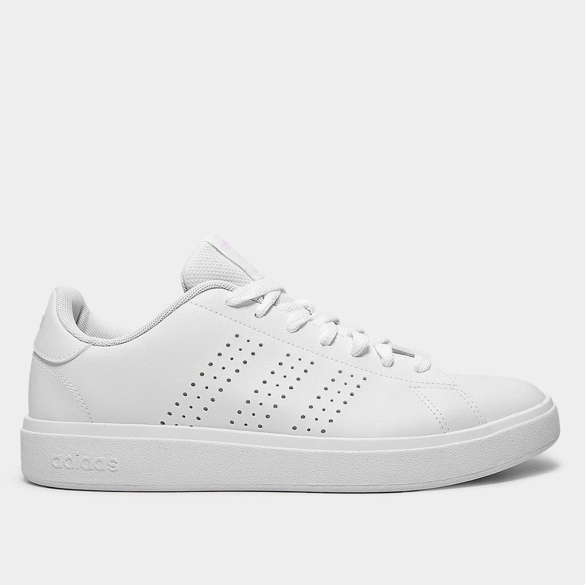 Miniatura Tênis Adidas Advantage Base 2.0 Feminino Branco+Rosa - 34