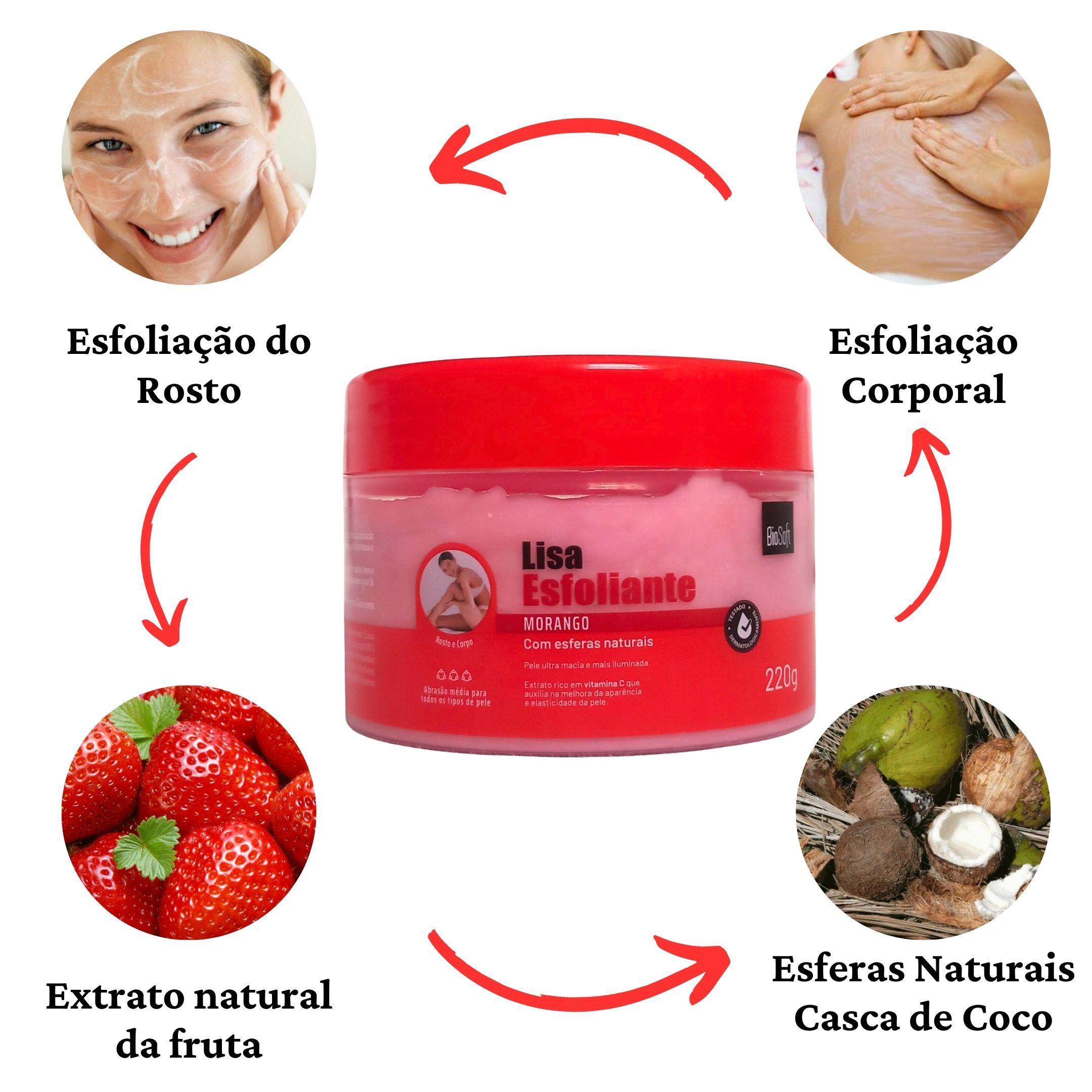 Miniatura Esfoliante Facial E Corporal Morango Comprar Esfera Natural