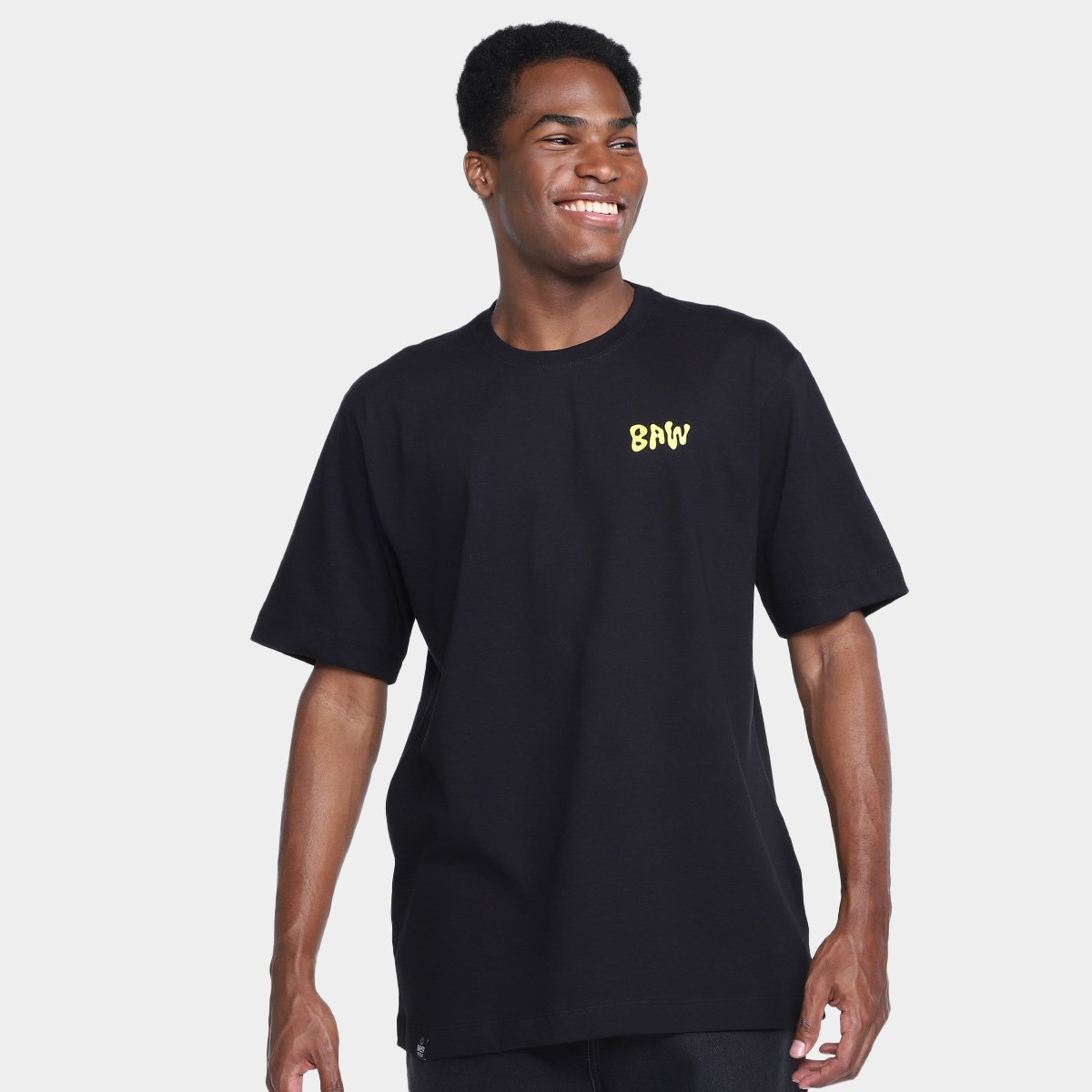 Miniatura Camiseta Baw Baw X Smiley Masculina Preto - P