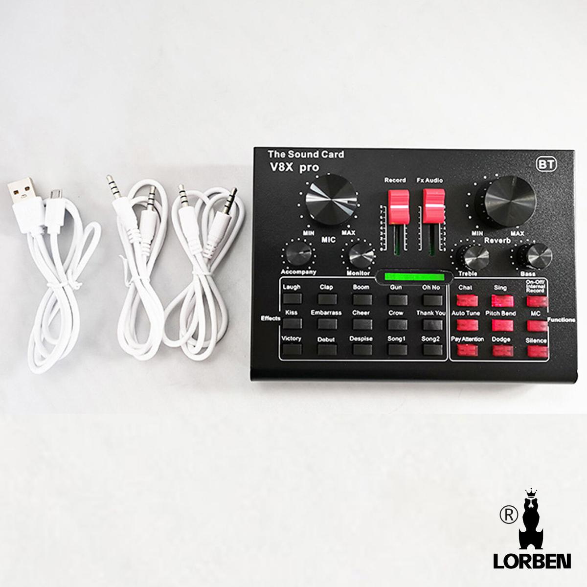 Miniatura Mini Placa Mixadora Gravadora De Som V8X Pro Live Sound 15