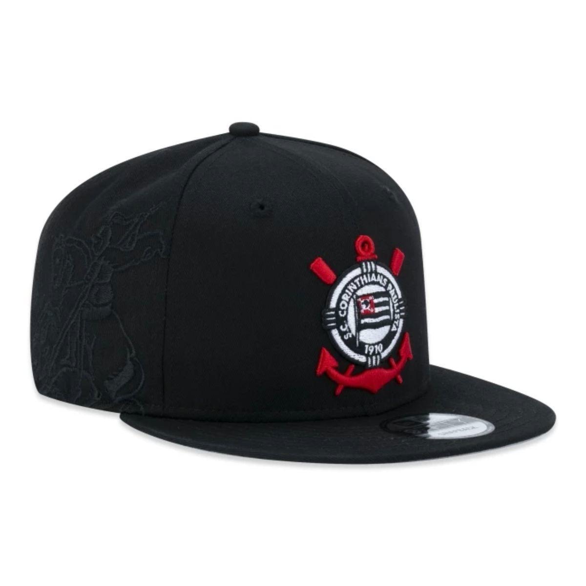 Miniatura Boné New Era 950 Futebol Corinthians Preto