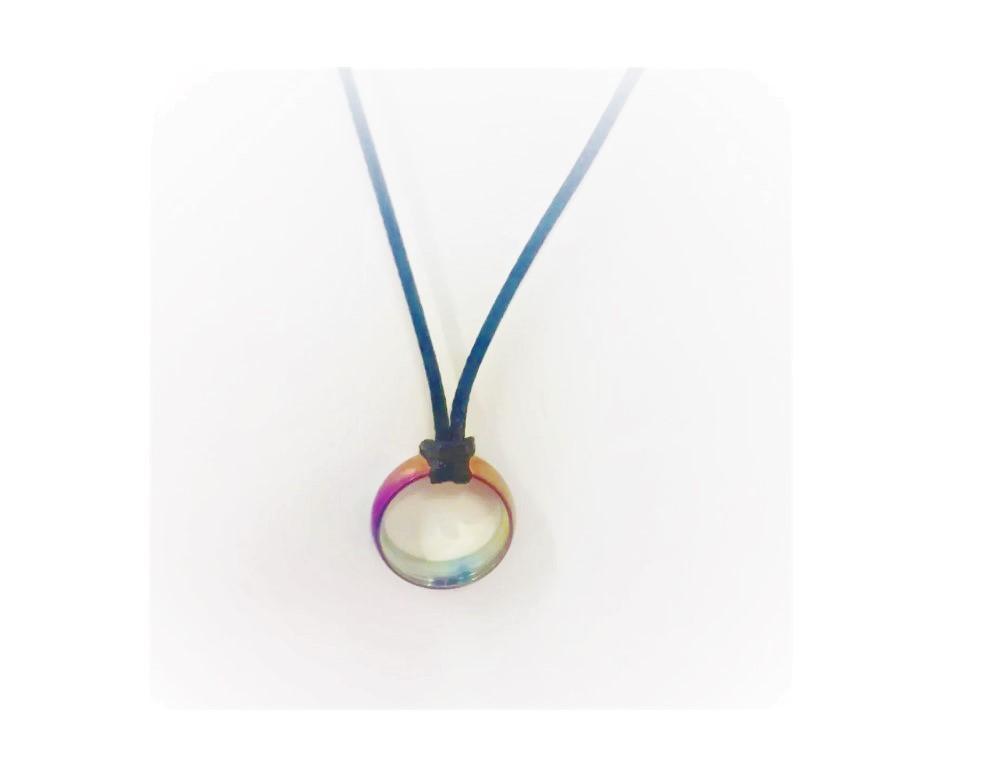 Miniatura Colar Orgulho Lgbt Aço Inox Aliança Arco Íris Furtacor