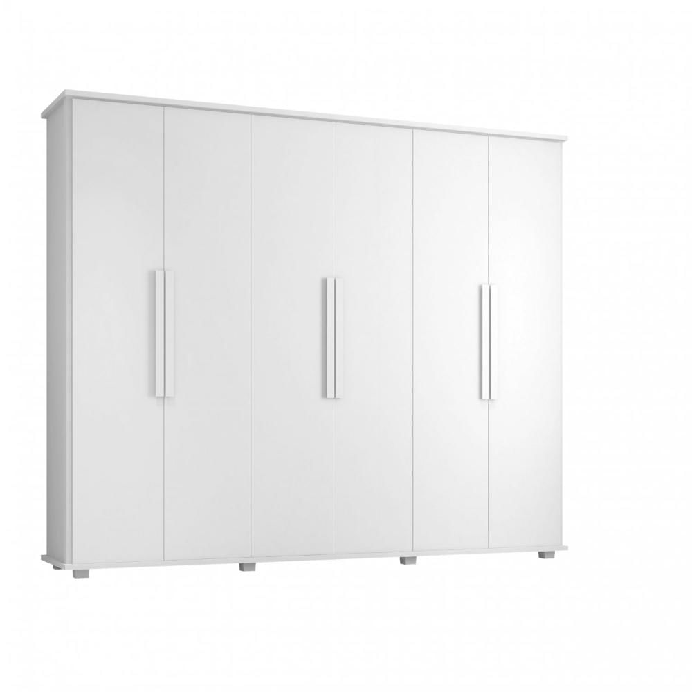 Miniatura Guarda Roupa Casal 6 Portas e 4 Gavetas Canada RV Móveis Branco