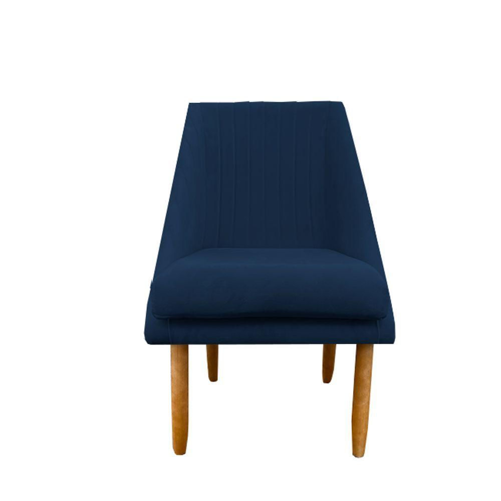 Miniatura Cadeira Para Sala De Jantar Ana Pés Palito Suede Azul Marinho D'classe Decor