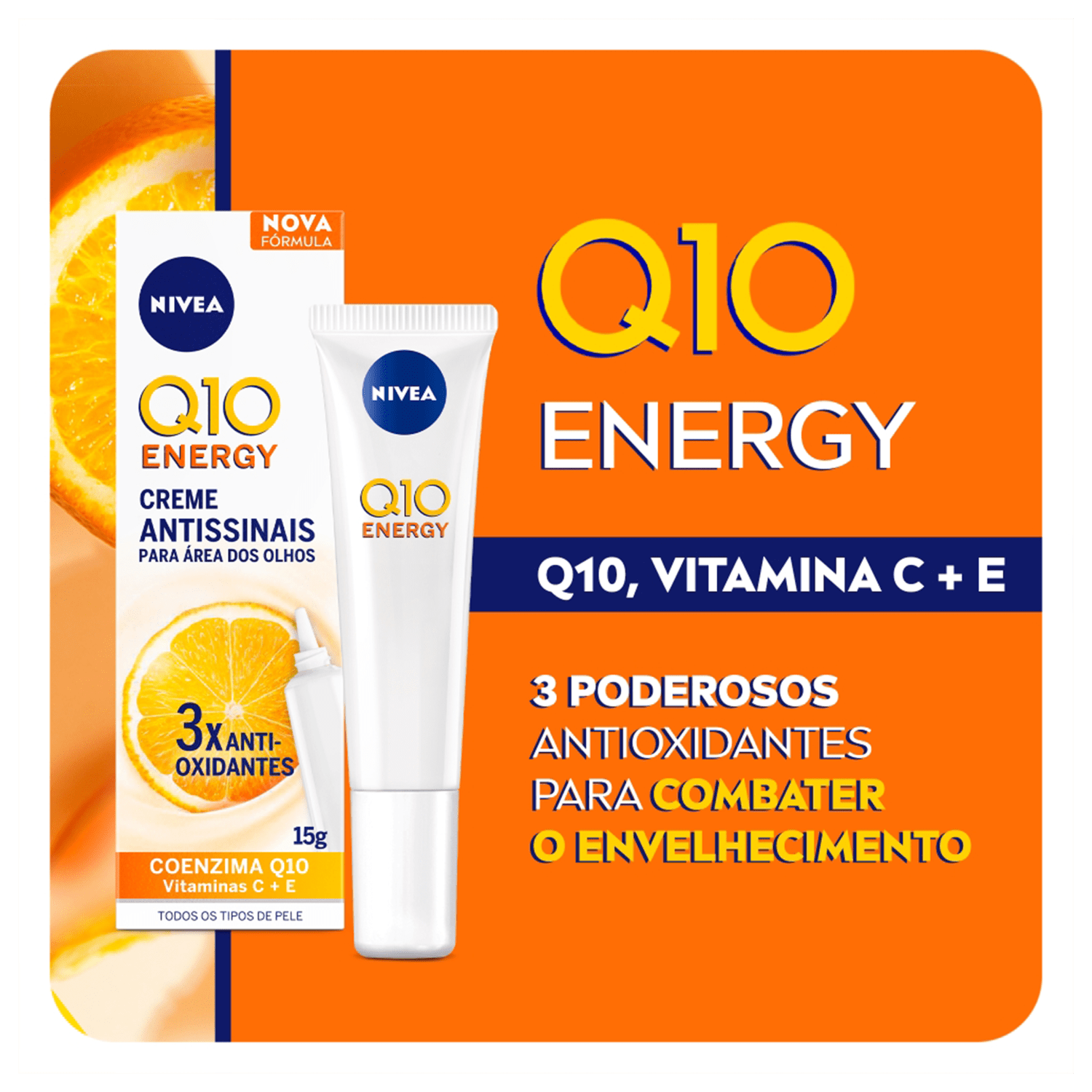 NIVEA Q10 Energy Olhos - Creme Antissinais para Área dos Olhos 15g