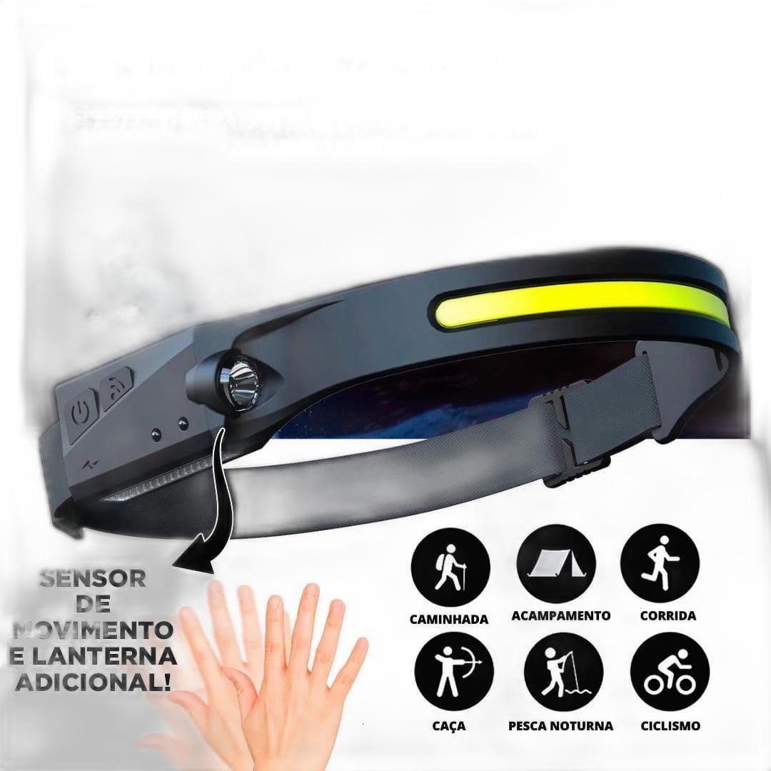 Miniatura Lanterna De Cabeça Fita Led Recarregável Usb Resistente Água