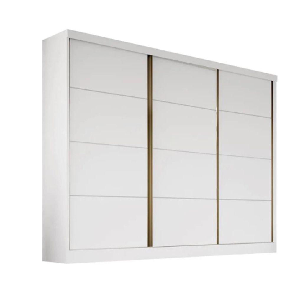 Miniatura Guarda-roupa Casal 3 Portas 6 Gavetas - Bergamo-branco - Bianchi Móveis