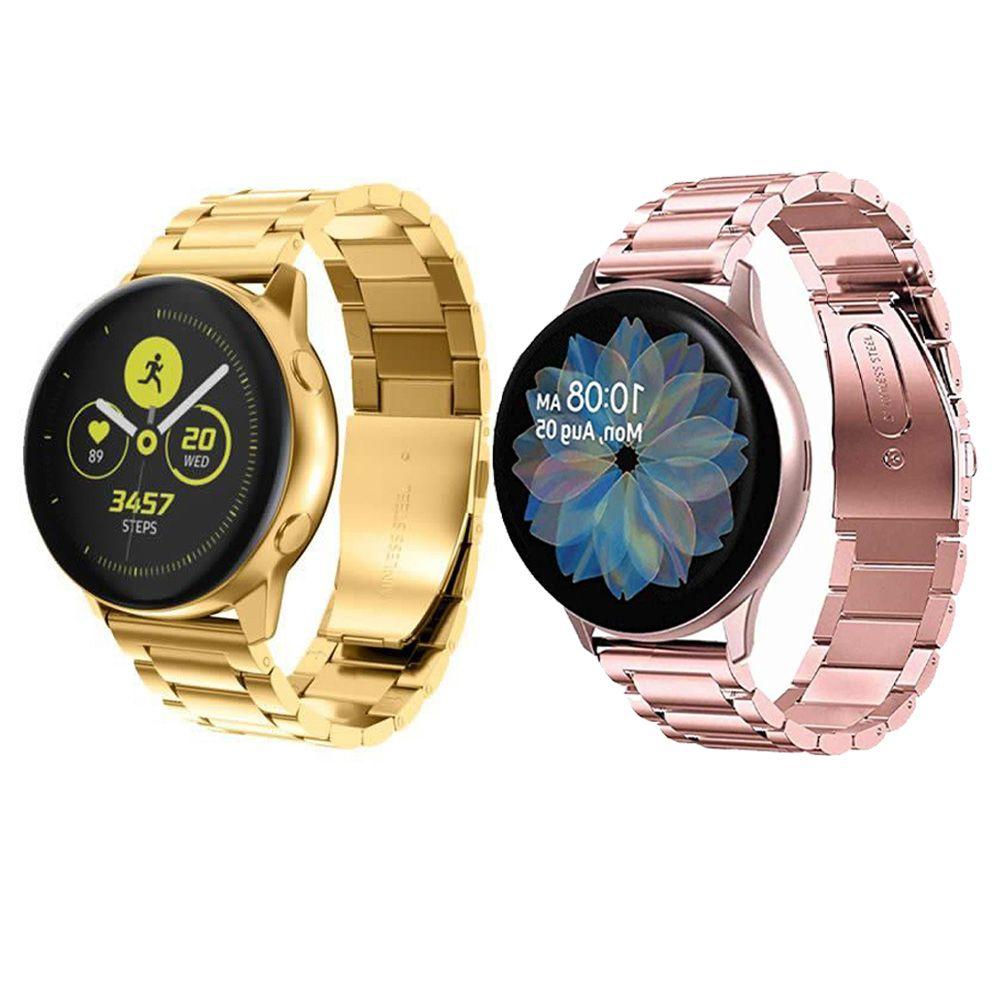 Miniatura Pulseira Para Smartwatch Relogio Kit 2 Uni Inox 3 Elos