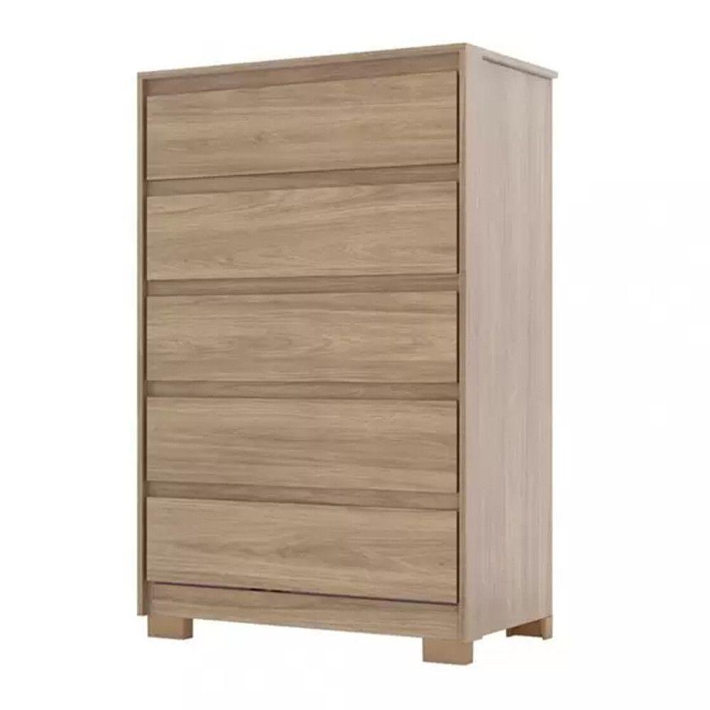 Comoda Henn Andria 5 Gavetas Jequitibá