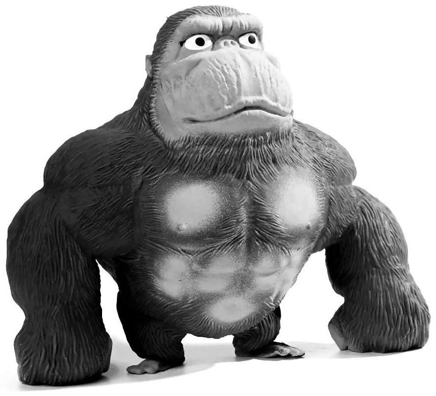 Gorila 15Cm Grande Esmaga Antiestresse Macaco Estica Braço