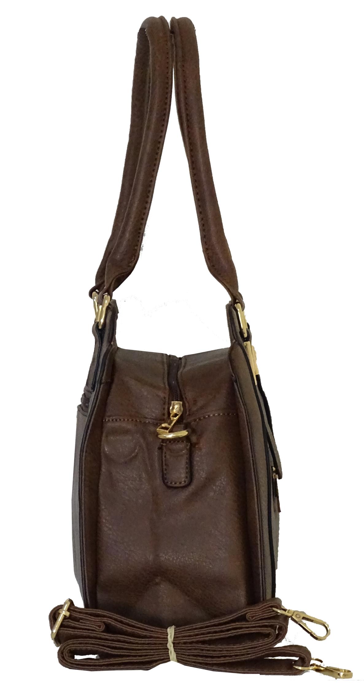 Miniatura Bolsa feminina ombro média alça transversal - marrom