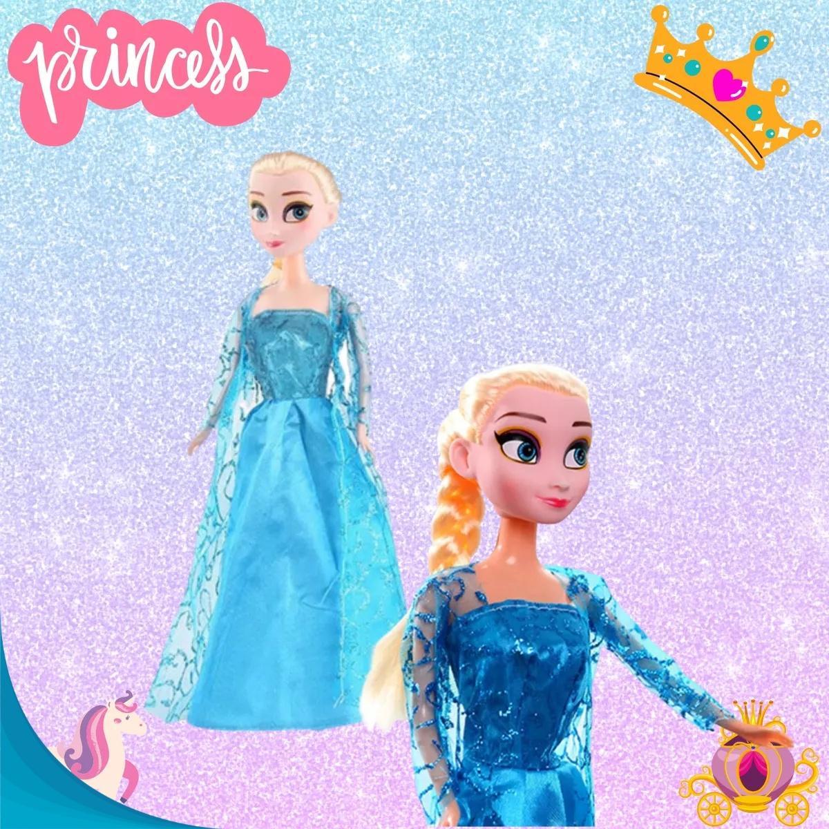 Miniatura Baby Elsa Frozen Brinquedo Menina Articulada Personagem