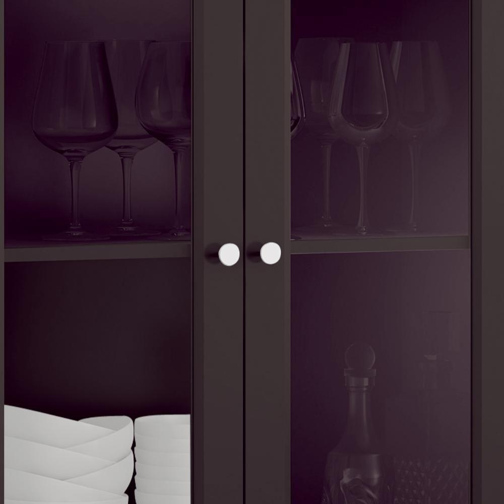 Miniatura Cristaleira + Aparador Buffet Ditália E-954 + R-626 Preto