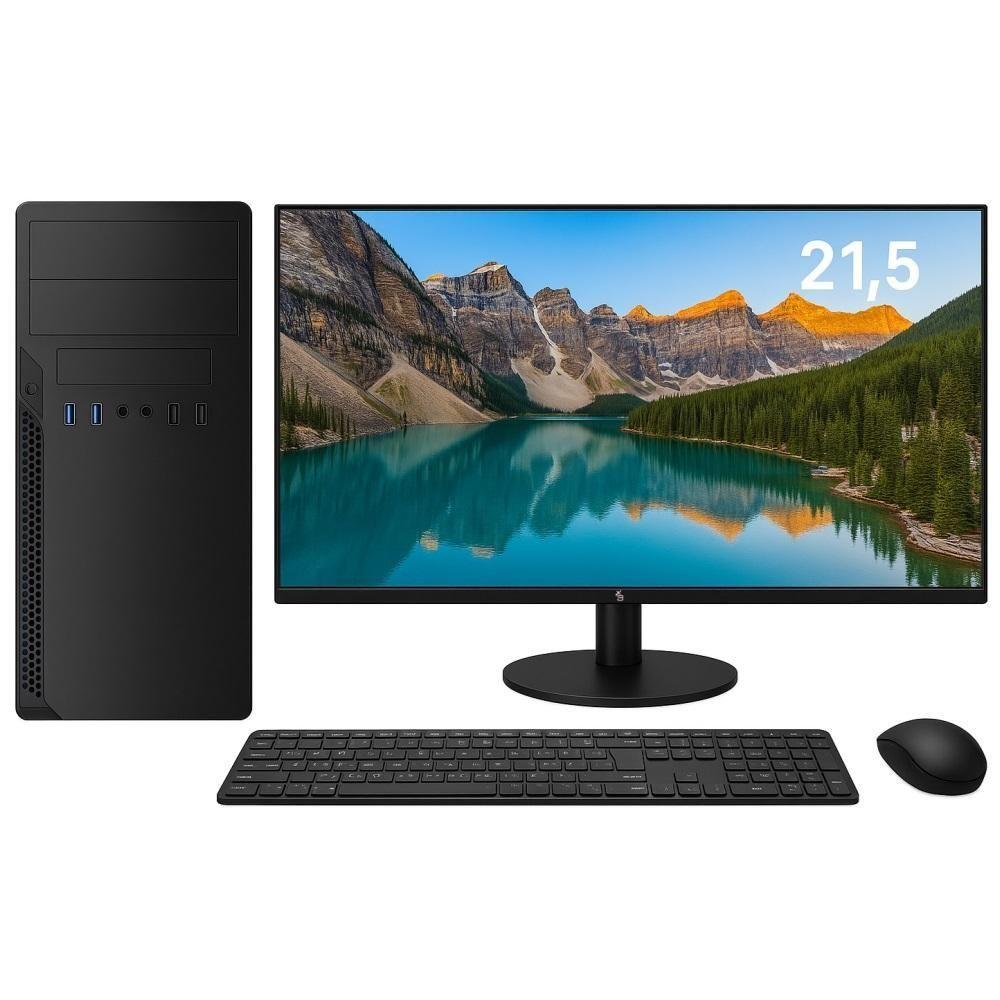 Miniatura Computador 3green Completo Intel I7 10700F 16GB DDR4 SSD 512GB NVME Geforce Gt 2GB Monitor Led 21,5" WIFI 3GP-019