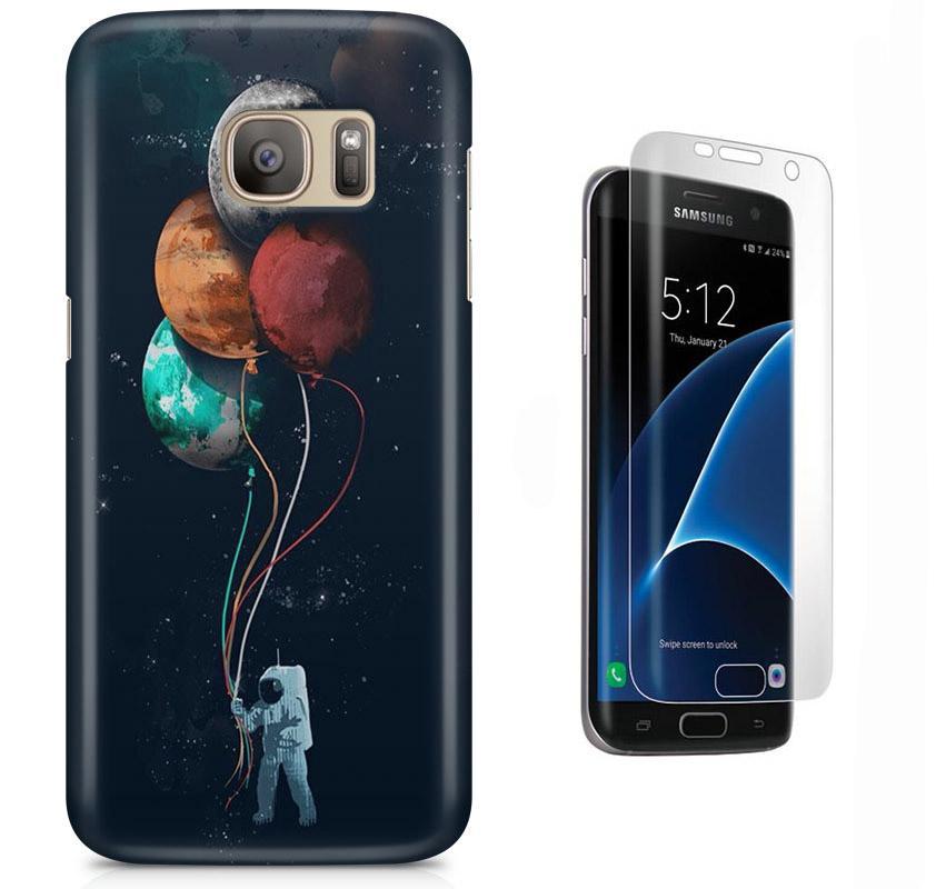 Miniatura Kit Capa Samsung Galaxy S7 Astronauta e Película BD Cases