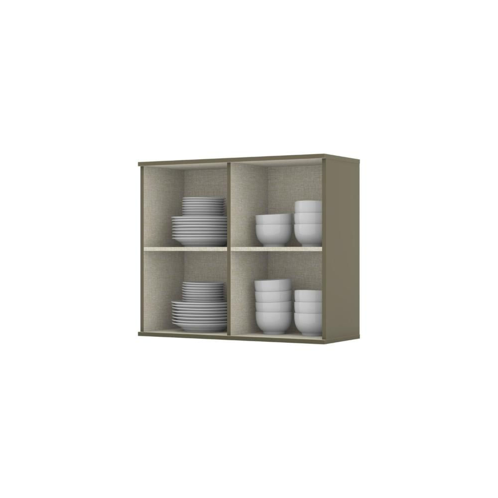 Miniatura Armário Aéreo 2 Portas Vidro 80cm Aurora Duna