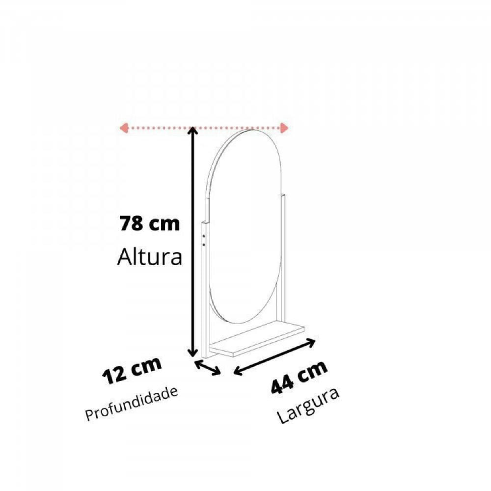 Miniatura Conjunto para Banheiro Gabinete 65cm 1 Porta Helsing com Espelheira Bogotá Espresso Móveis Cimento