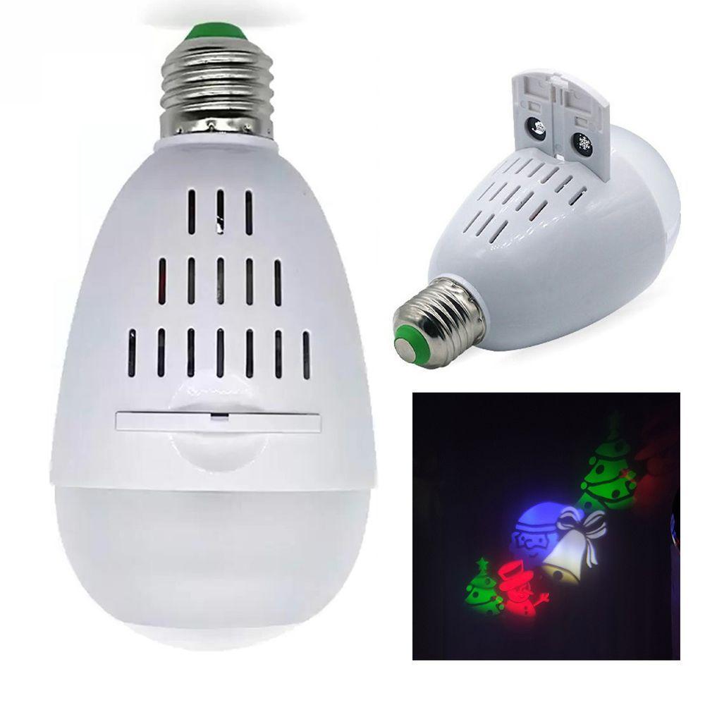 Miniatura Lampada Projetor Natal Led Natalino E27 Papai Noel Arvore De Natal Presente Decoraçao Enfeite Predio