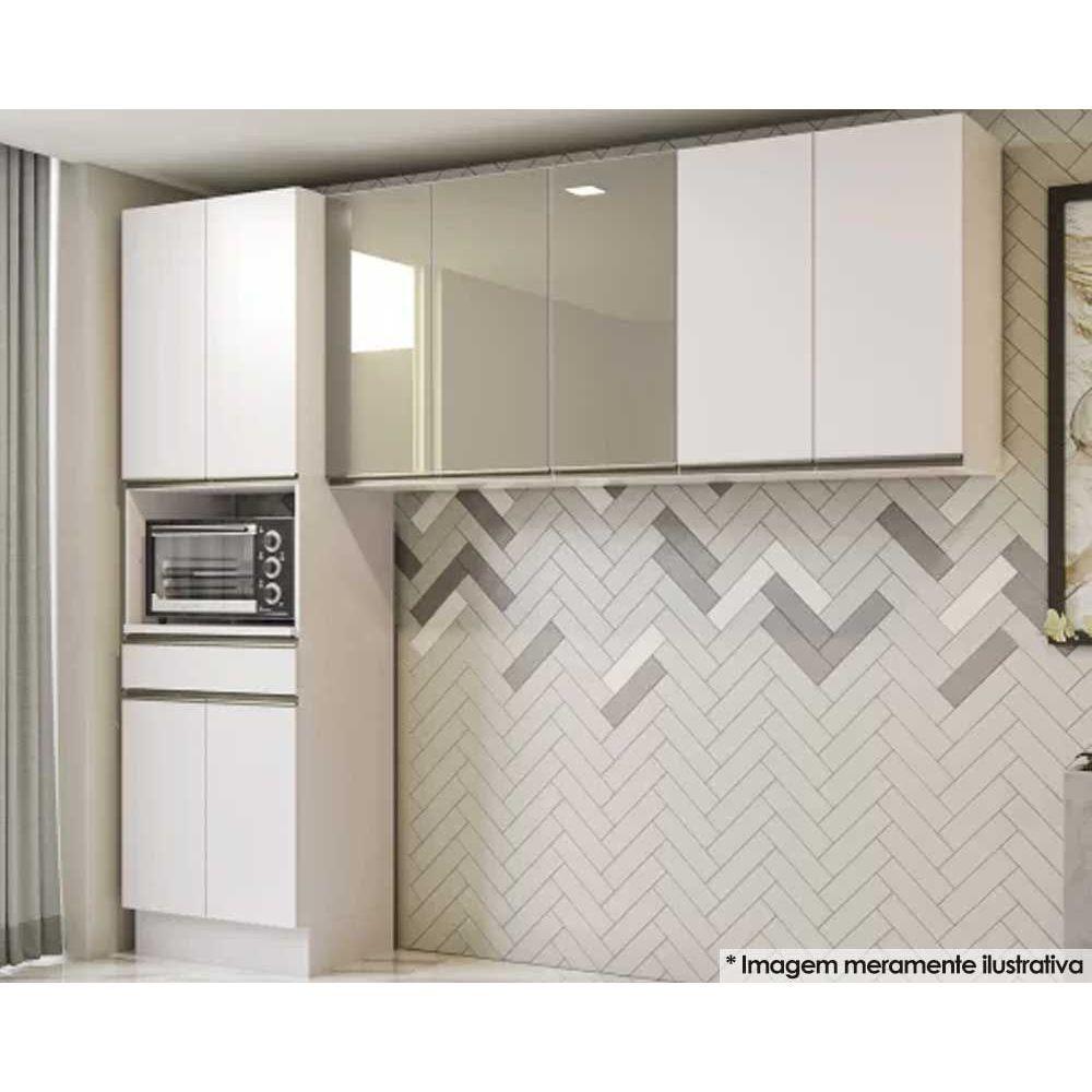 Miniatura Cozinha Modulada Completa Maxxi 3 Peças (2 Armários + 1 Paneleiro) Cz266 Branco - Kappesberg