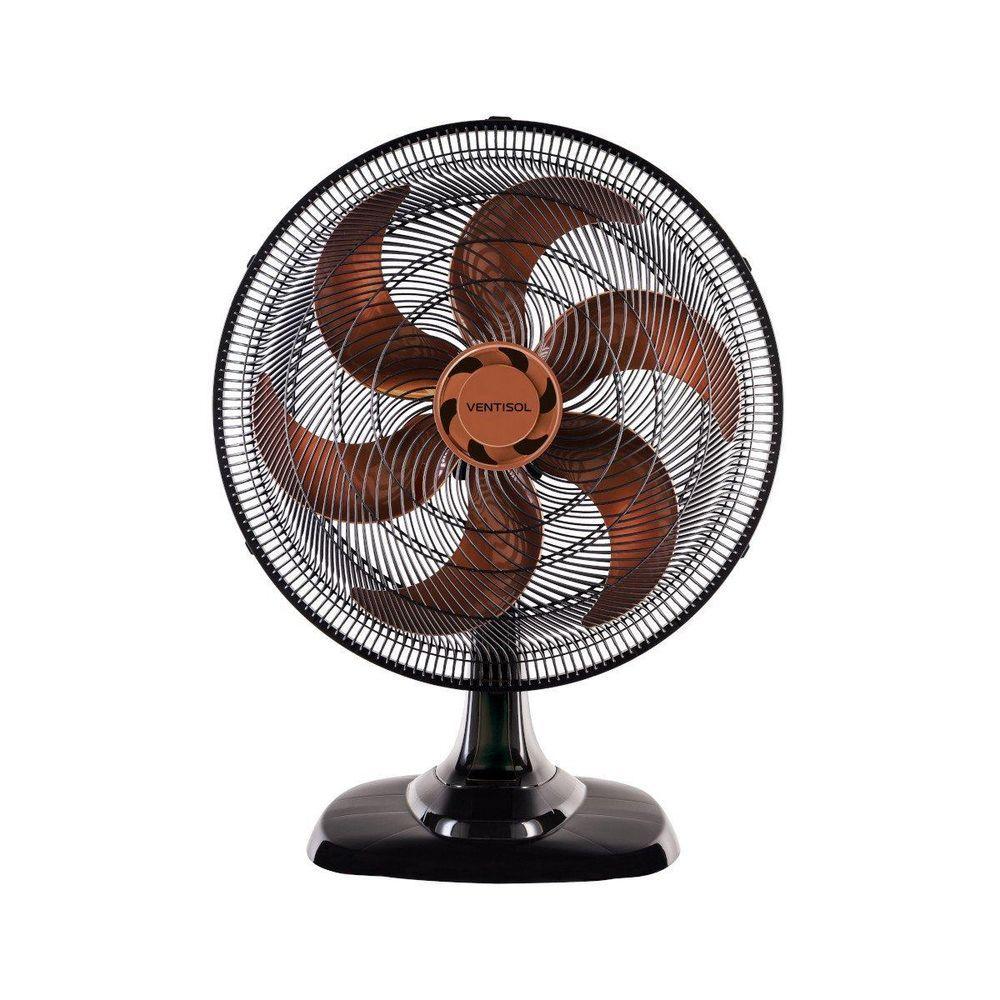 Miniatura Ventilador Osc Mesa Turbo 50cm 6 Pás 220v Preto-bronze