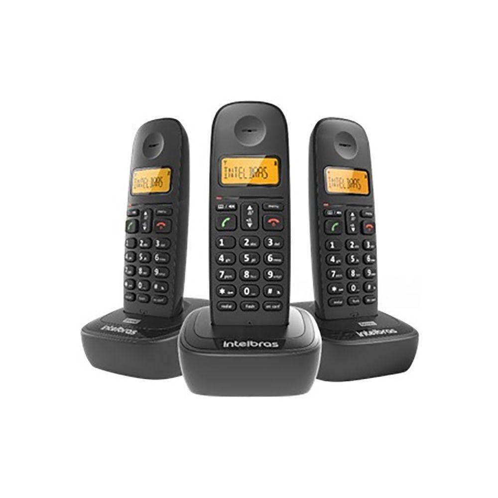Miniatura Telefone Sem Fio Intelbras Ts-2513 Id Preto 4122513
