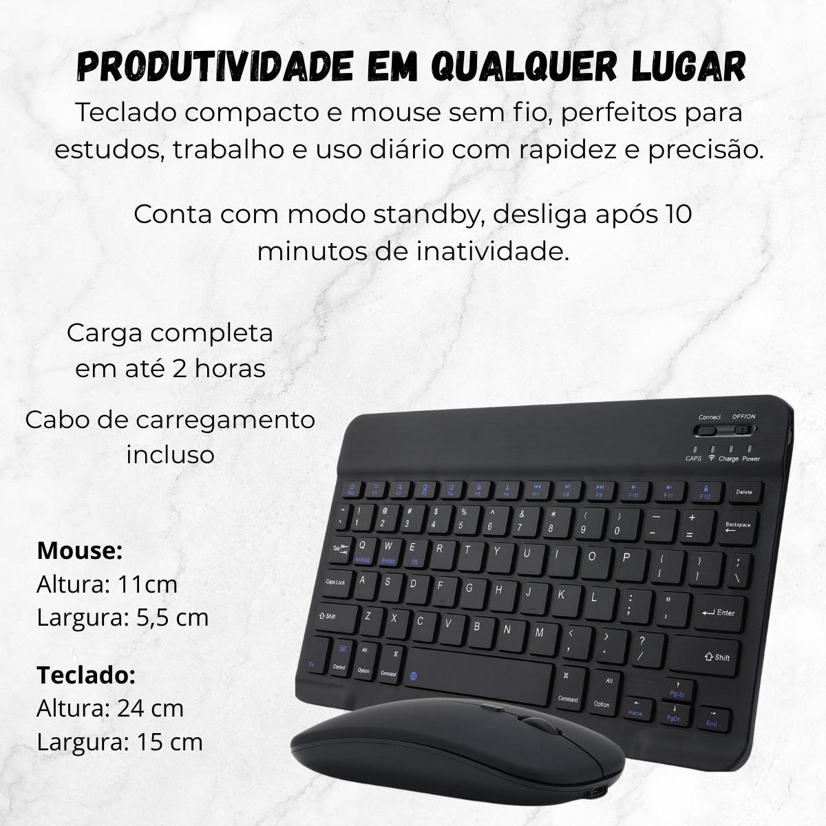 Miniatura Kit Capa + Teclado Sem Fio + Suporte Para Tablet Lenovo P11
