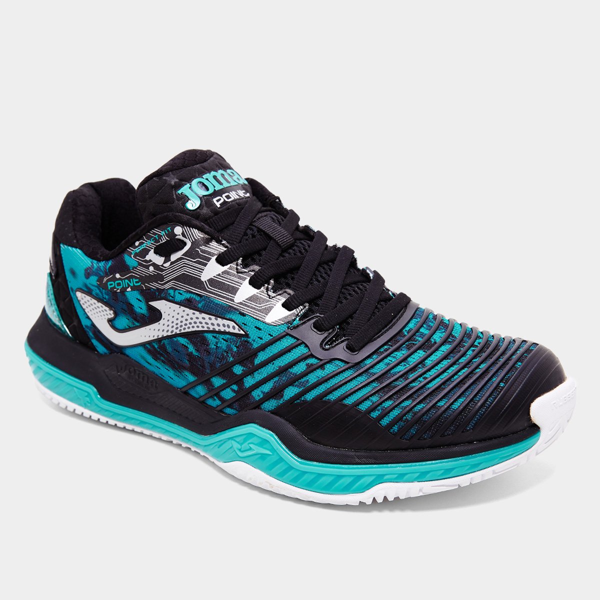 Miniatura Tênis Joma Point All Court Masculino Preto+Azul Turquesa - 39