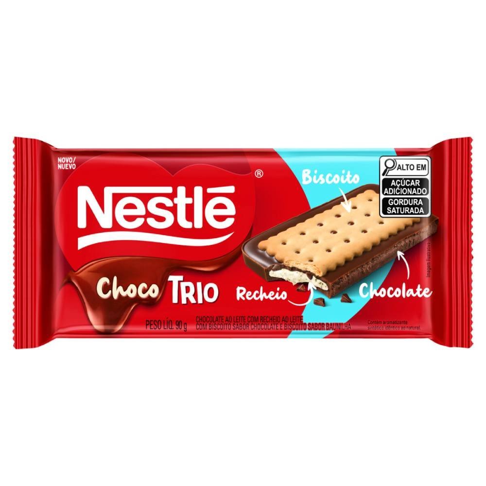 Miniatura Biscoito Nestlé Chocobiscuit Chocolate Ao Leite 90g