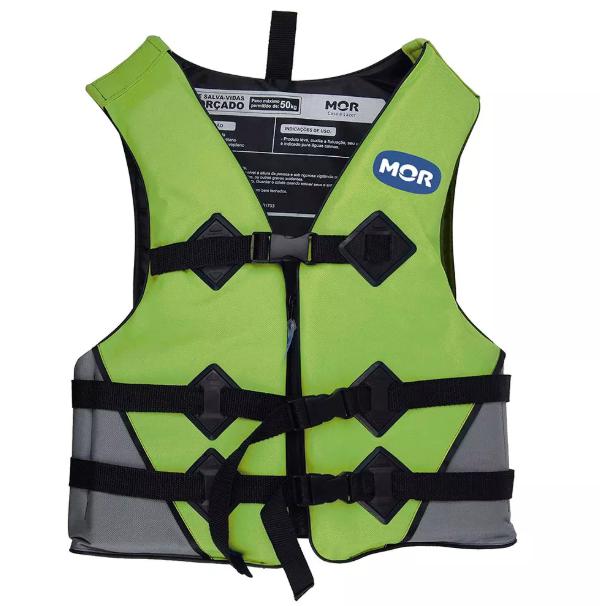 Miniatura Colete Salva-vidas 50kg  reforçado Verde/cinza - Mor