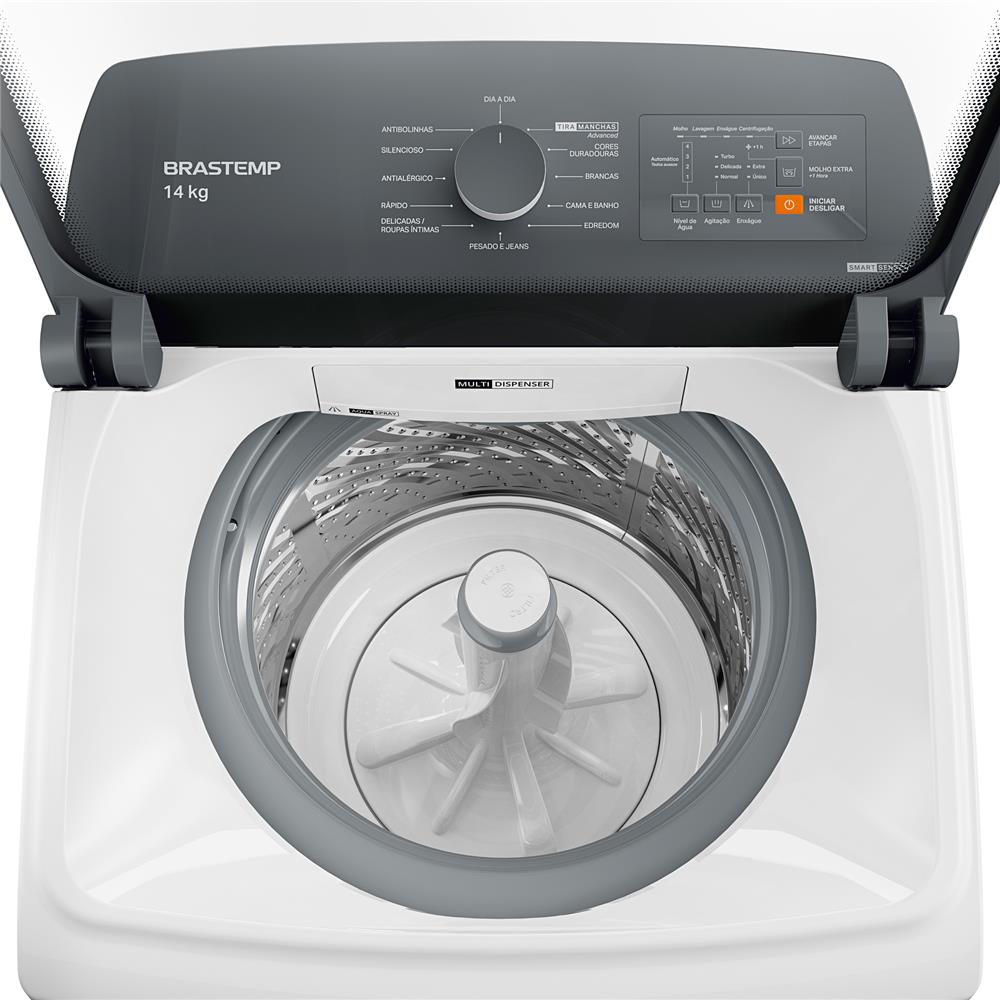 Miniatura Máquina de Lavar Brastemp 14Kg Branca com Ciclo Tira Manchas Advanced e Smart Sensor - BWK14BB 220v
