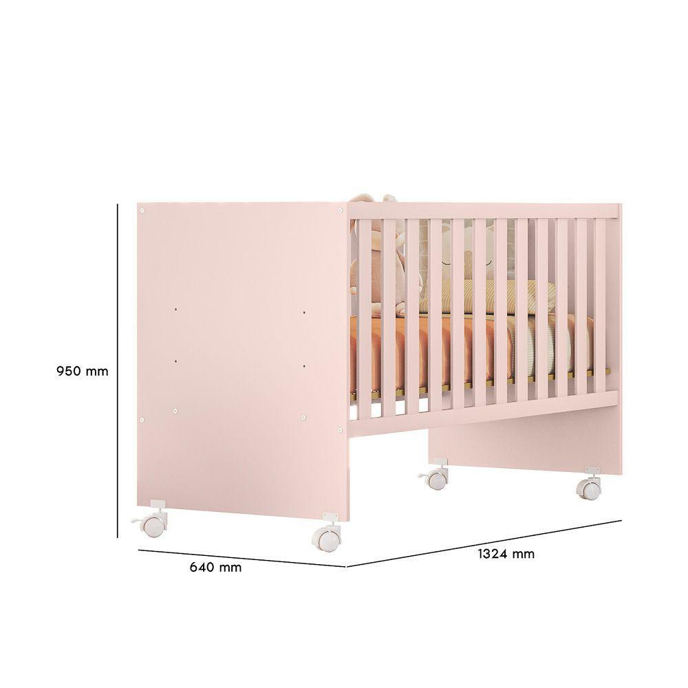 Jogo De Quarto Infantil Gr E Cômoda E Berço 3540 Doce Sonho rosa